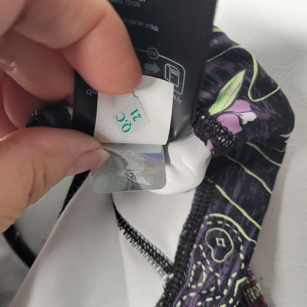 North Face Girls Never‎ Stop Bralette XL 14/16 Black Floral Athletic Performance